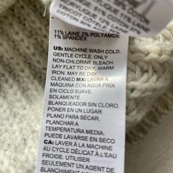 WHITE House Black Market Oversized Polo Sweater with Fringe Size XS - Picture 16 of 16